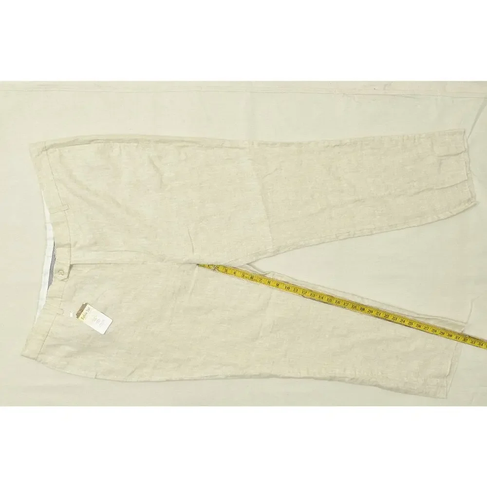 NEW Bahia Sol Men's Linen Drawstring Pants Size 34x32 Tailored Fitn